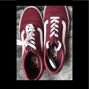 NWOT maroon vans